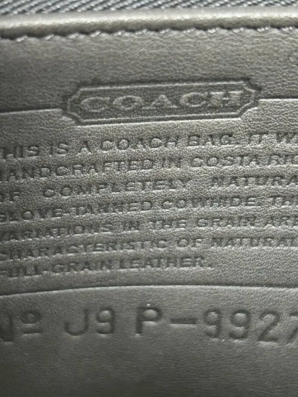Vintage Coach Willis Bag 9927 Dark Gray Leather Crossbody Turlock Satchel - Picture 11 of 11